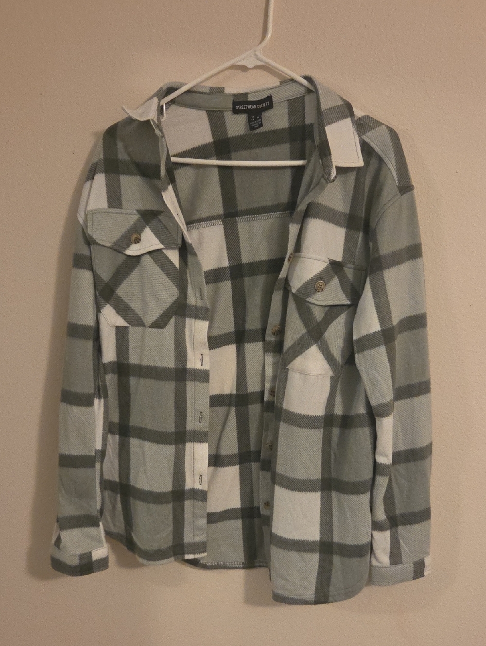 Streetwear Society Green Plaid Shacket